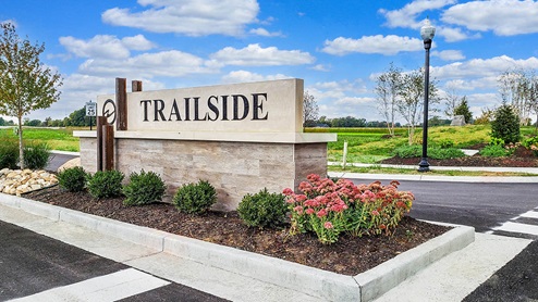 Trailside community entrance monument.