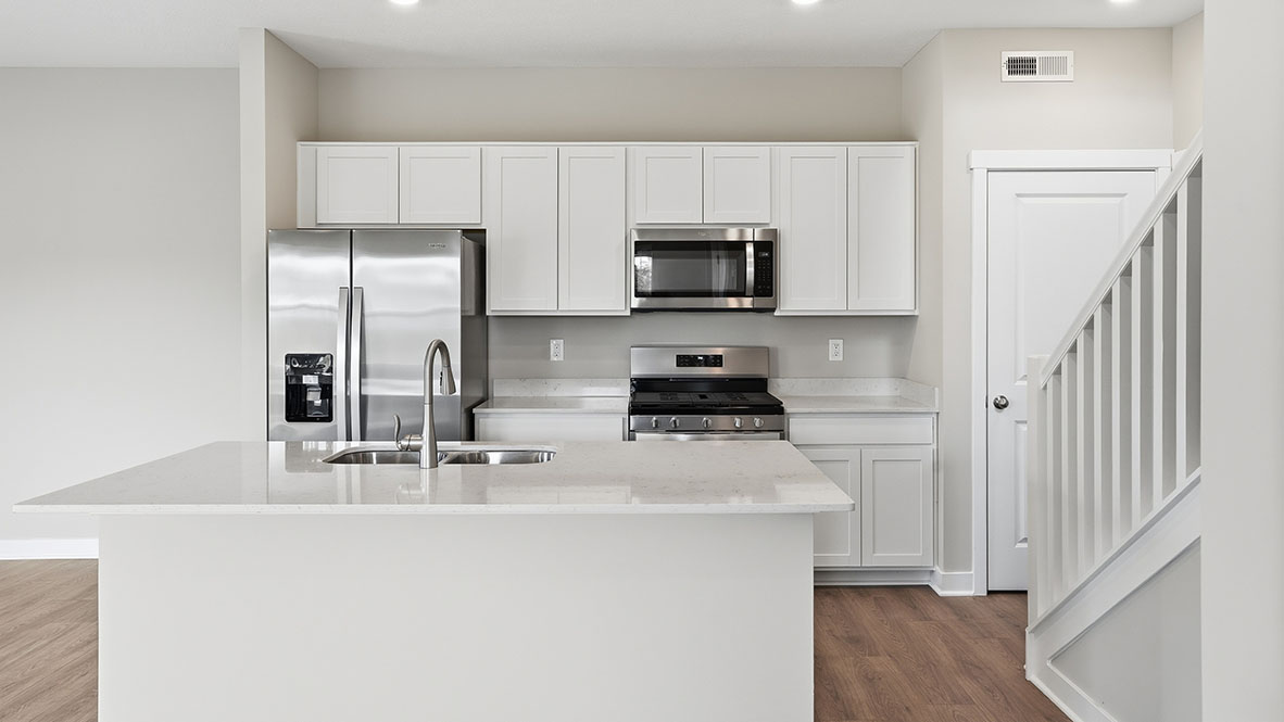 kitchen with kitchen island
