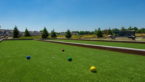 Outdoor bocce ball field at the amenity center.