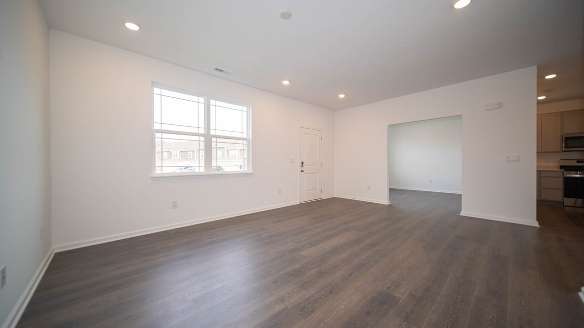 great room with large windows