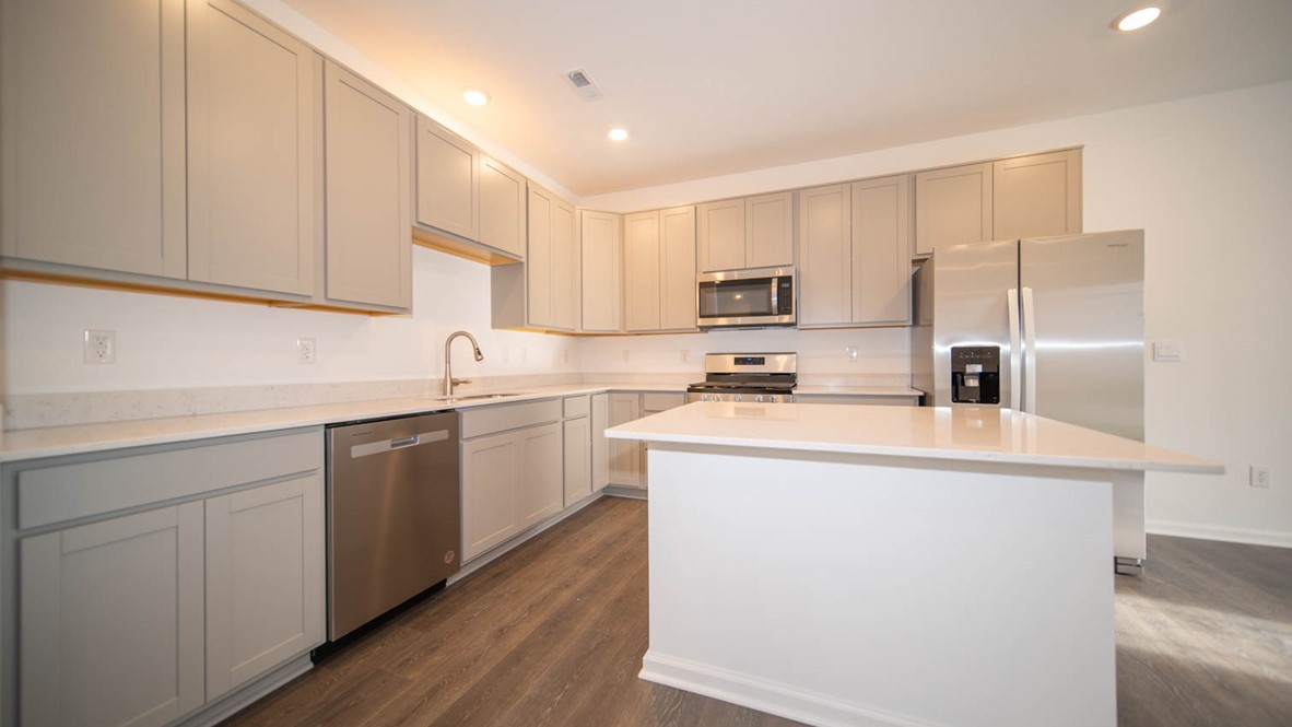 kitchen with bar seating