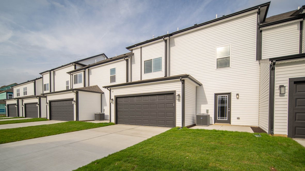 Back exterior with garage