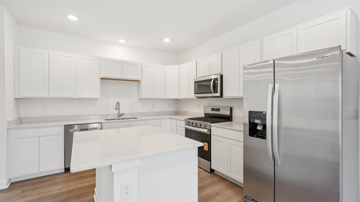 kitchen with large center island