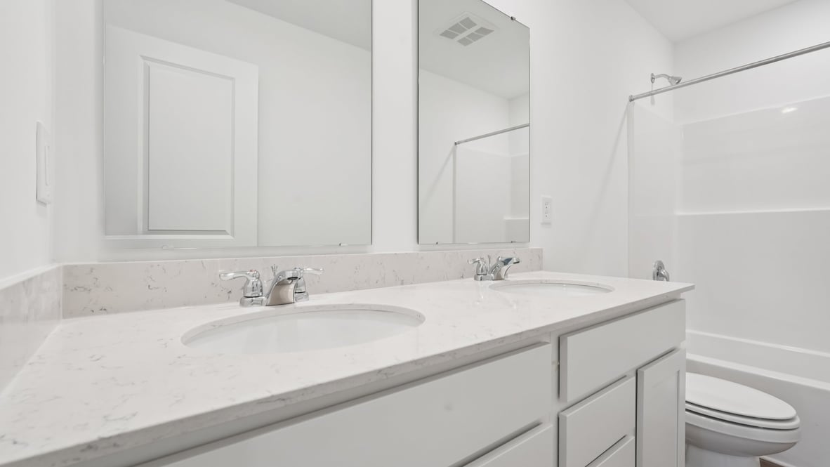 bathroom with dual vanity