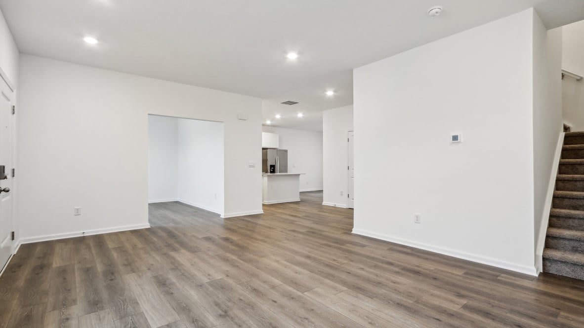 great room with large windows