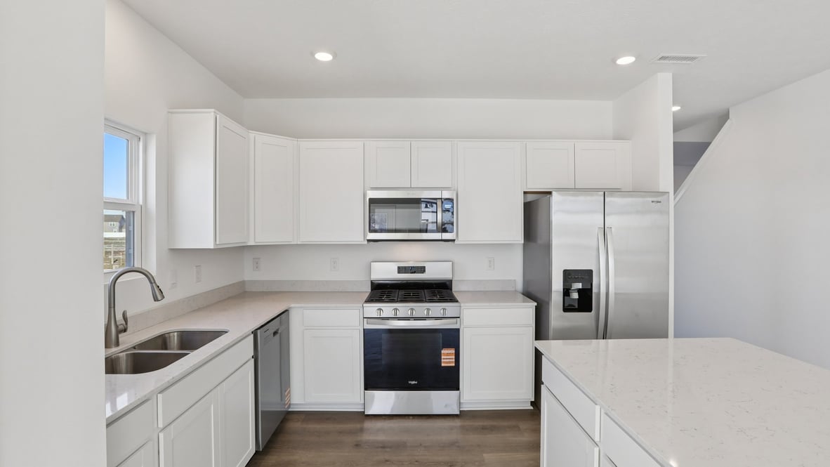 kitchen with center island