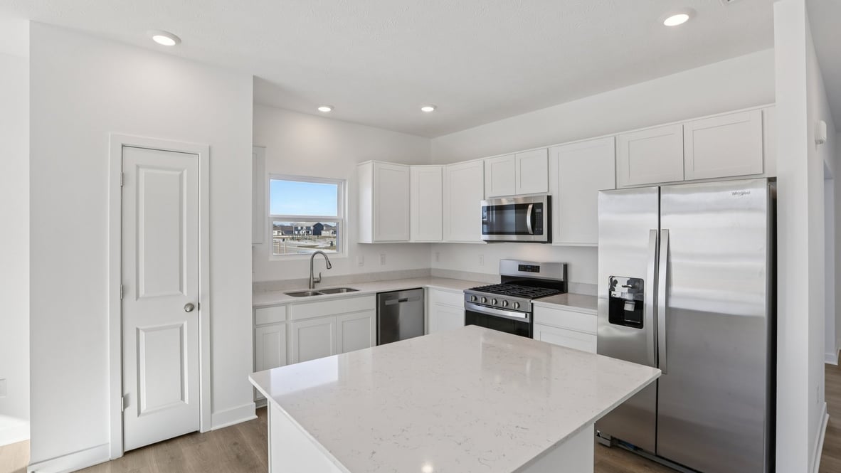 kitchen with bar seating