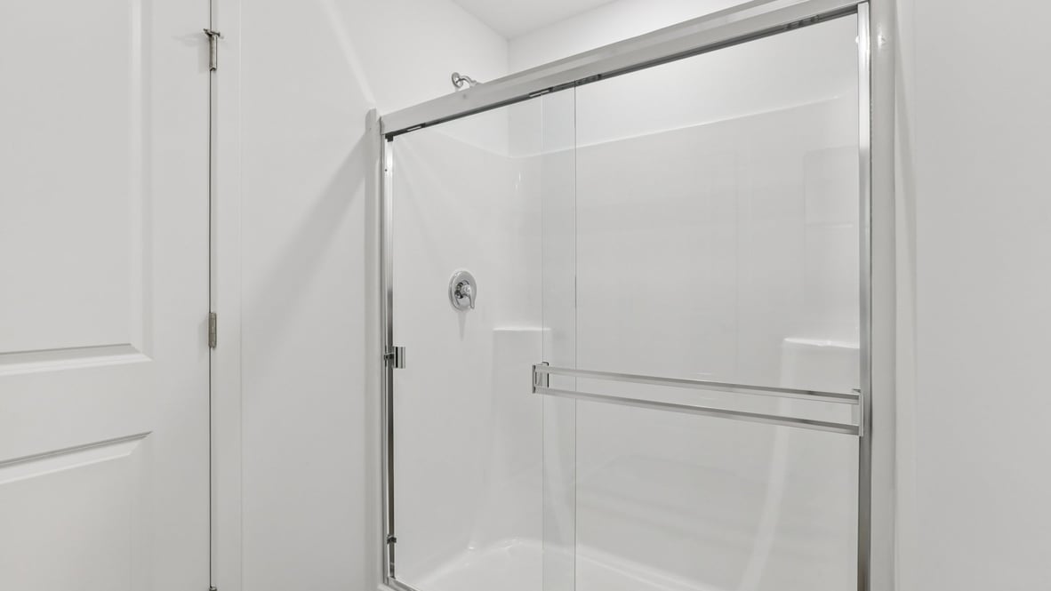 primary bathroom with walk-in shower