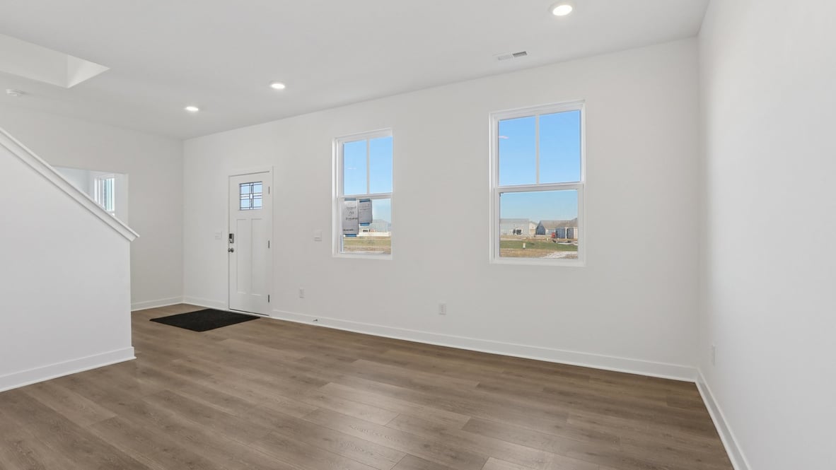 great room with large windows