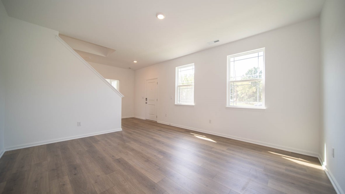 great room with large windows