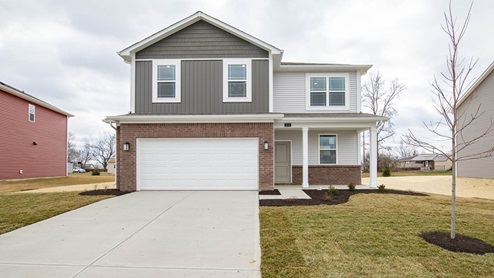 Henley model exterior in Trailside located in Whitestown, Indiana