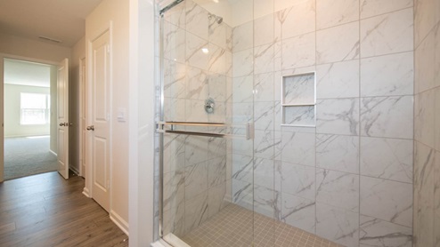 Bedroom 1 bath with tile shower