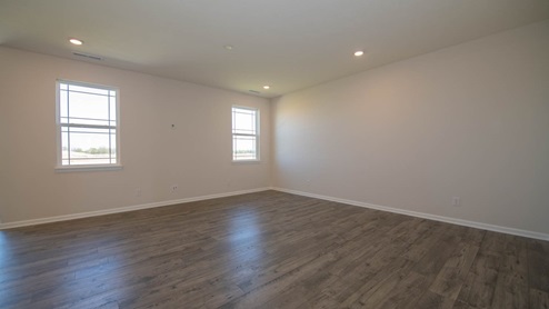 great room with laminate flooring