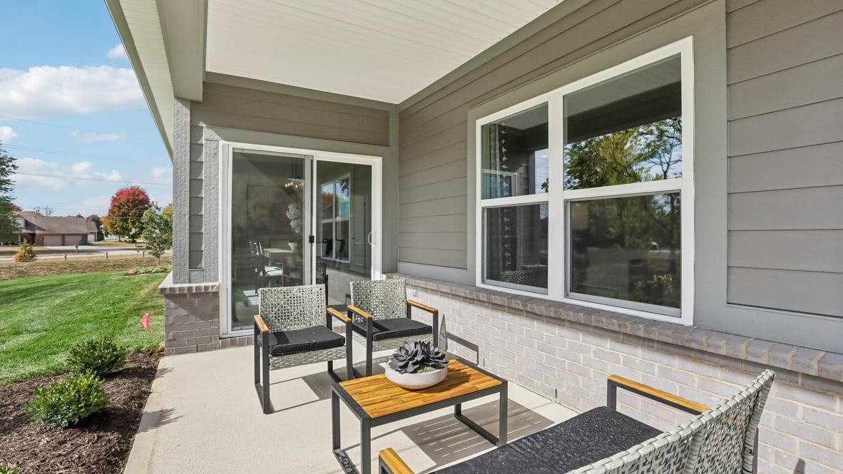 patio on the back of the home
