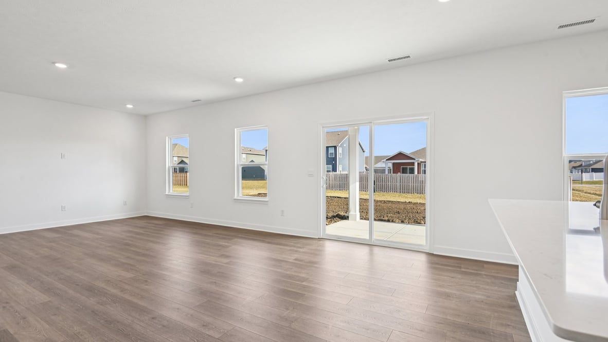 great room with natural light