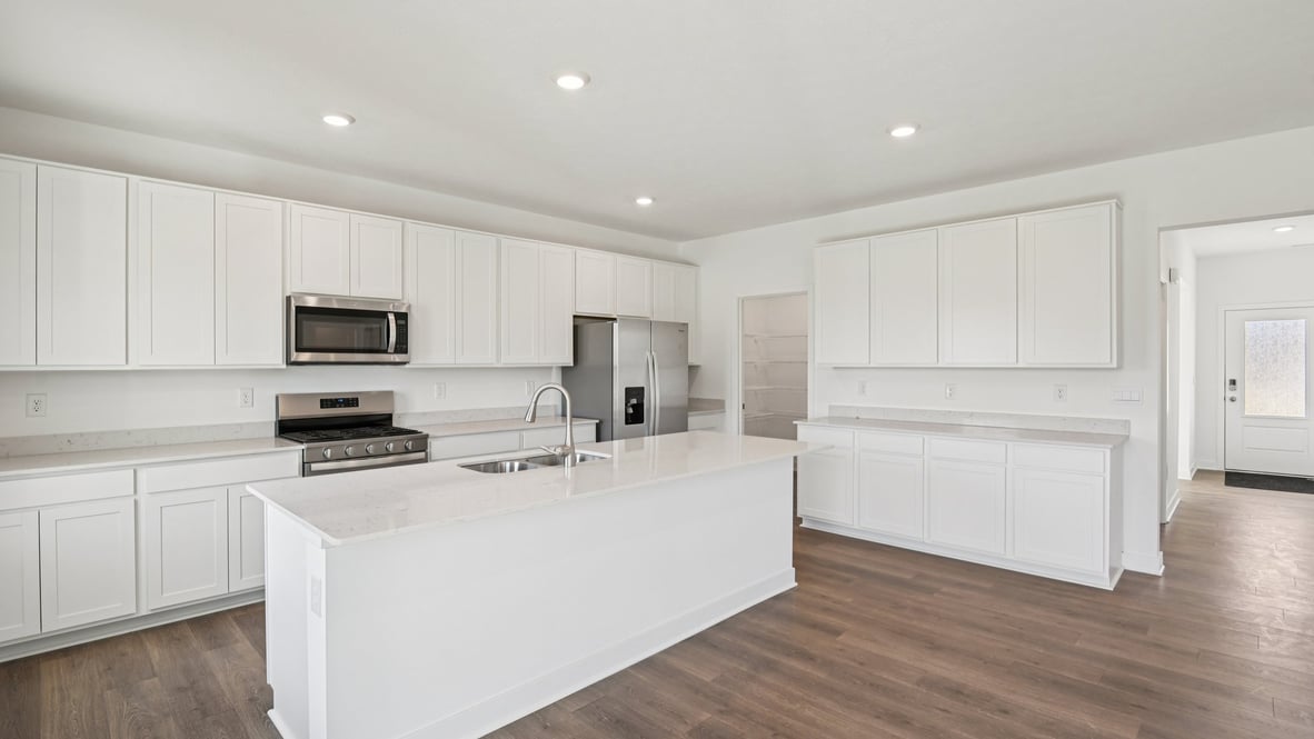kitchen with large center island