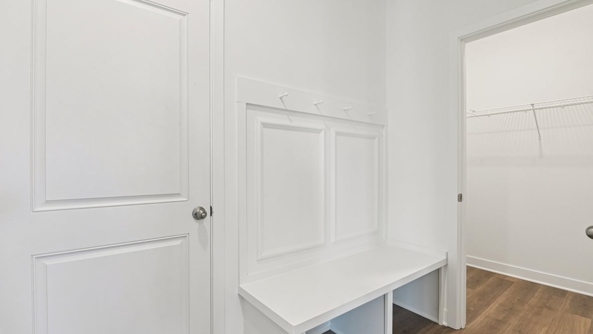 boot bench near garage