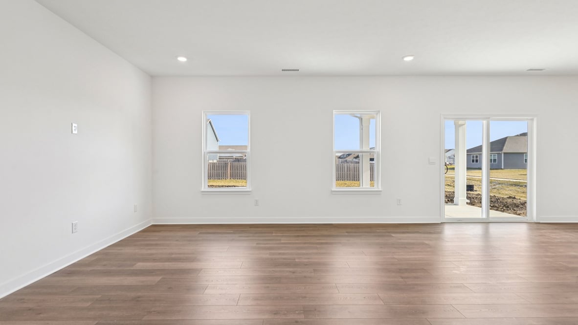 great room with large windows