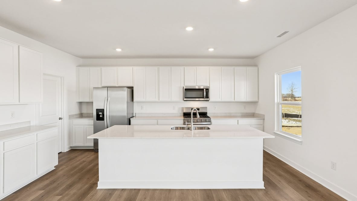kitchen with large center island