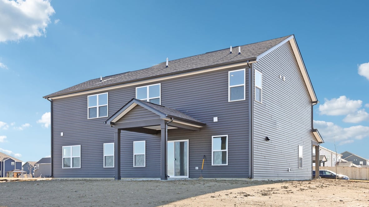 rear exterior view of the home