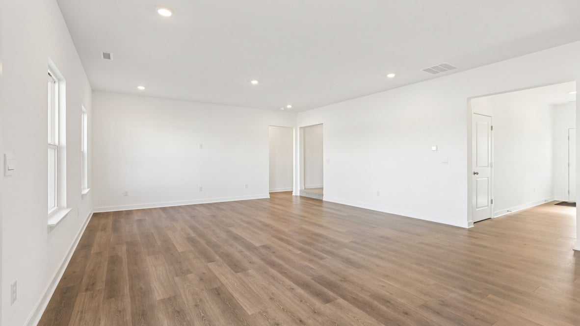 great room with natural light