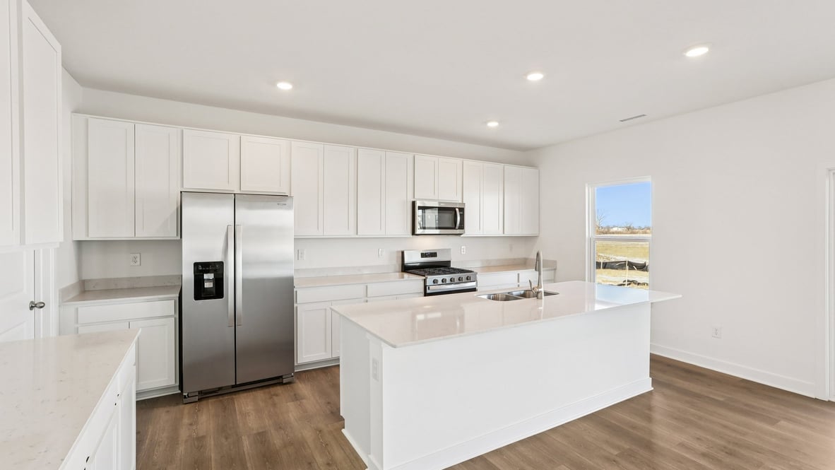 kitchen with bar seating