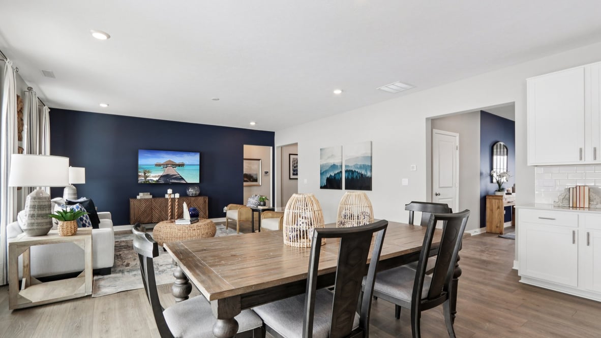 great room with large windows