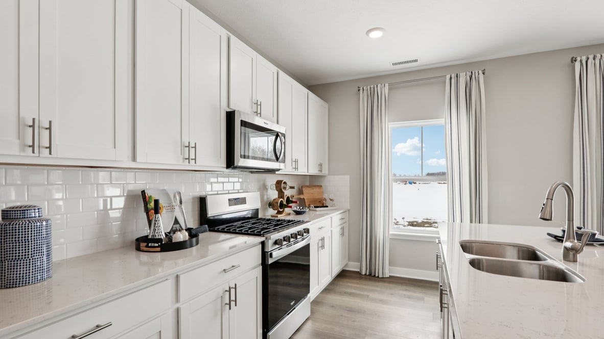 kitchen with large island