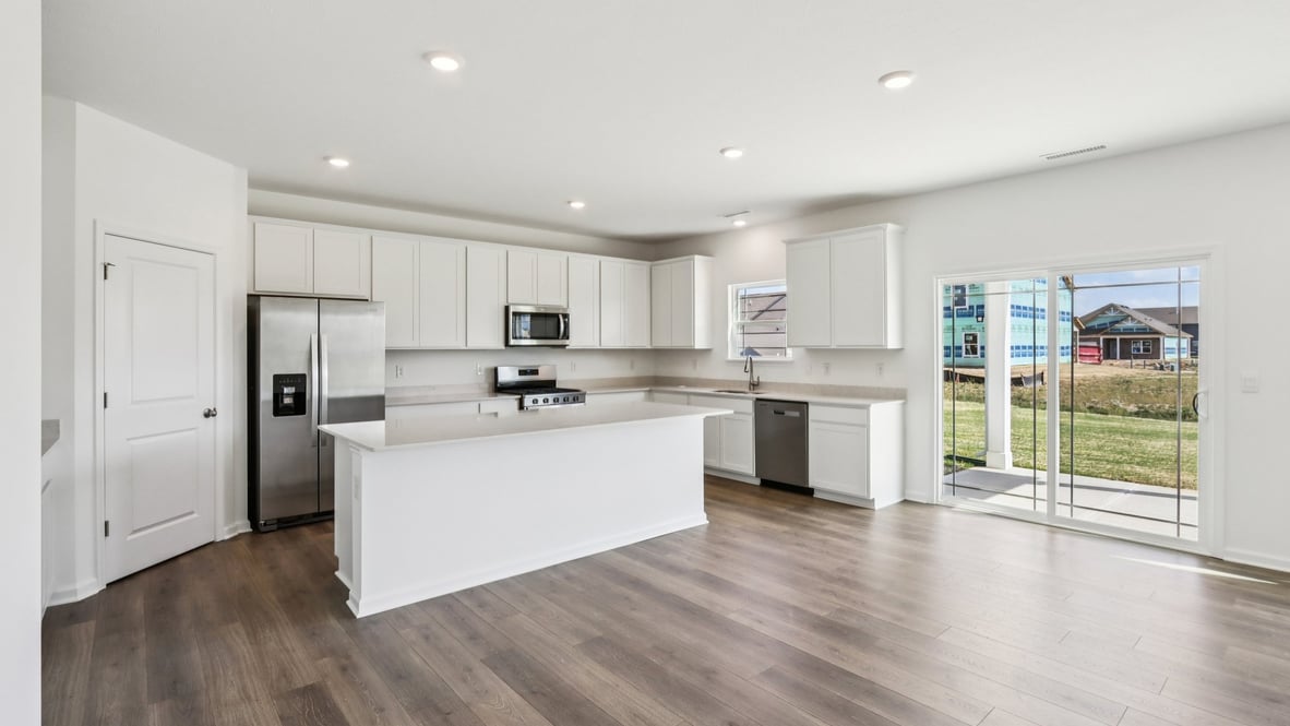 kitchen with bar seating