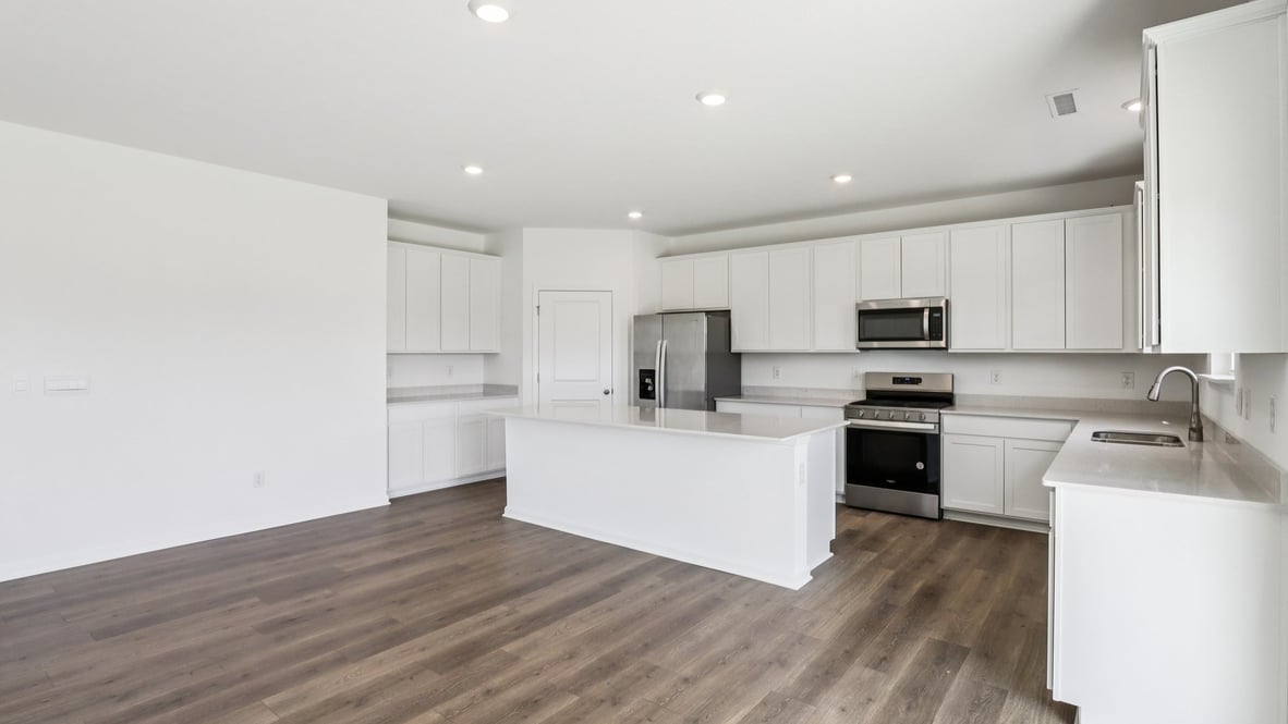 kitchen with large center island