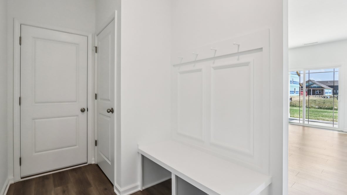 boot bench near garage