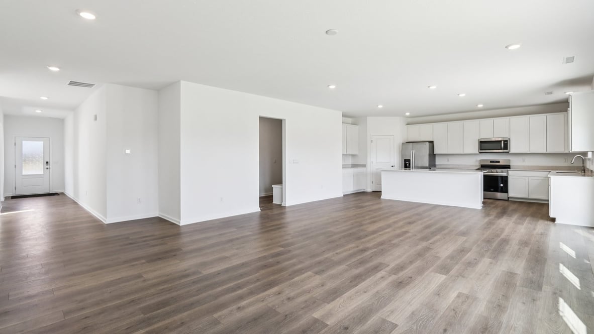 great room with natural light