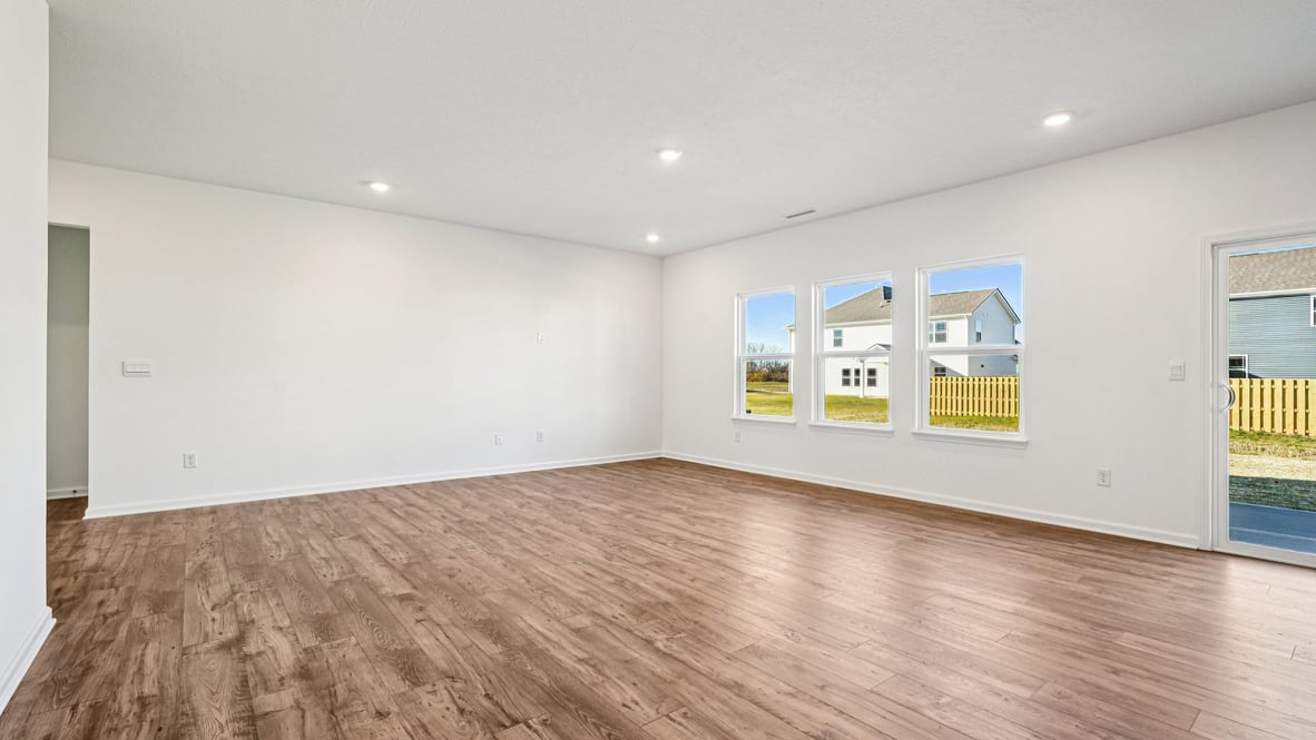 great room with large windows