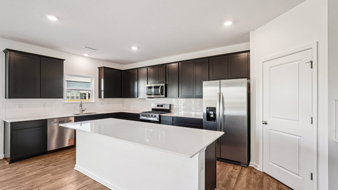 kitchen with bar seating