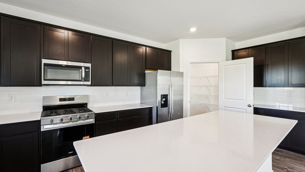 kitchen with large center island