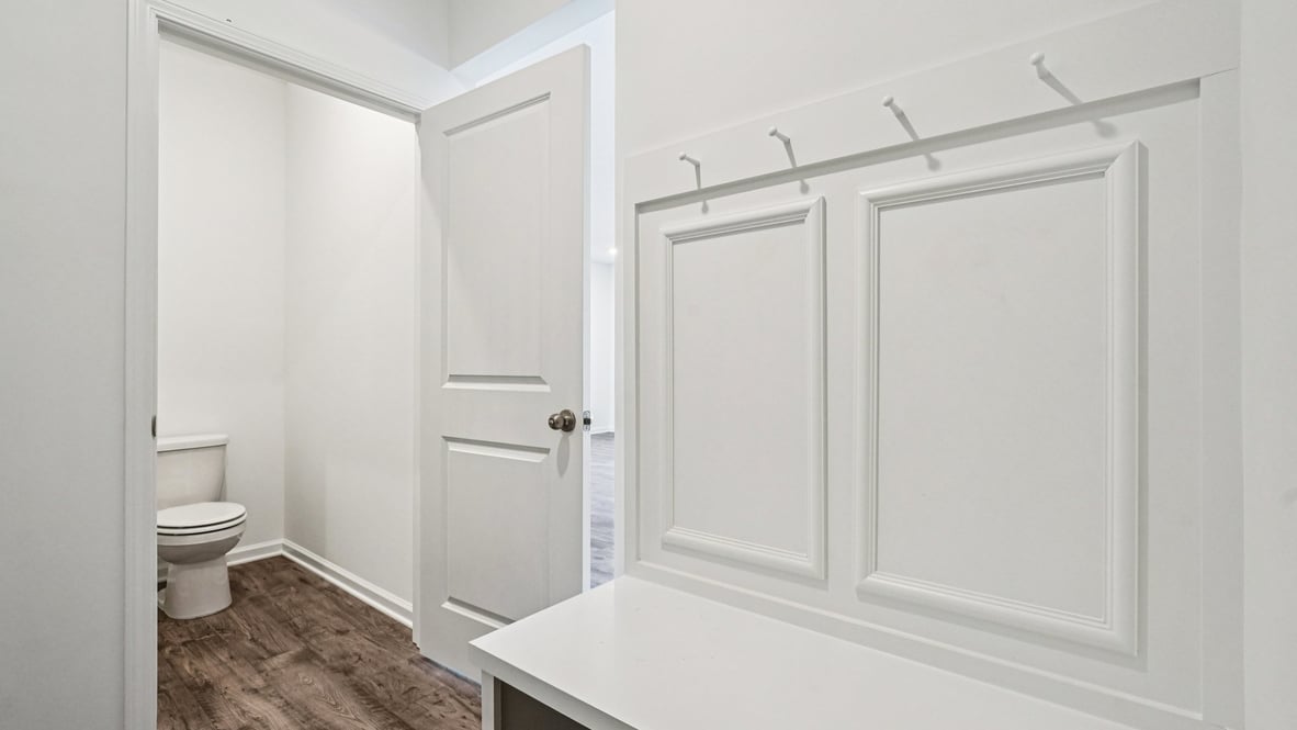 boot bench near garage