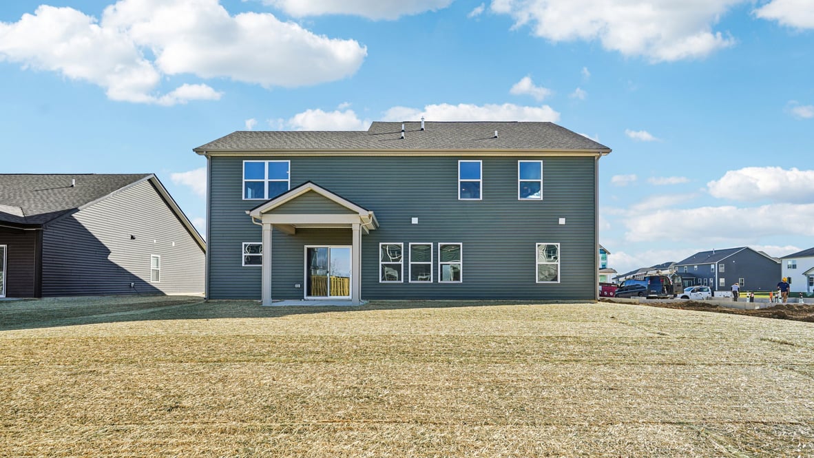 rear exterior view of the home