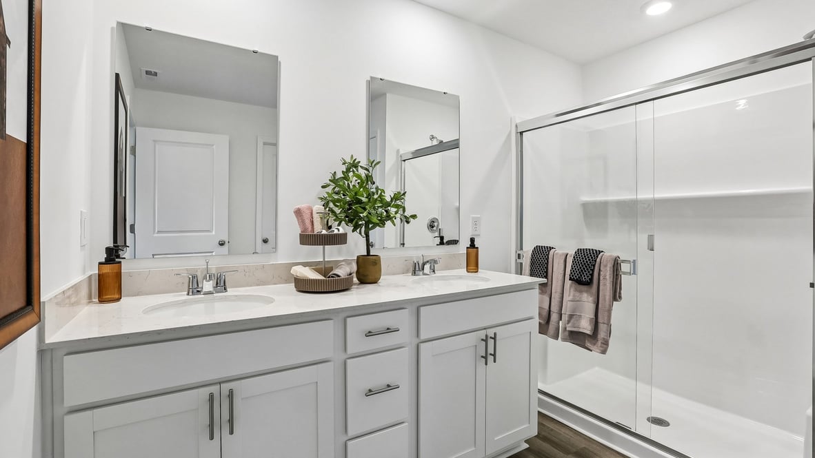 primary bathroom with shower