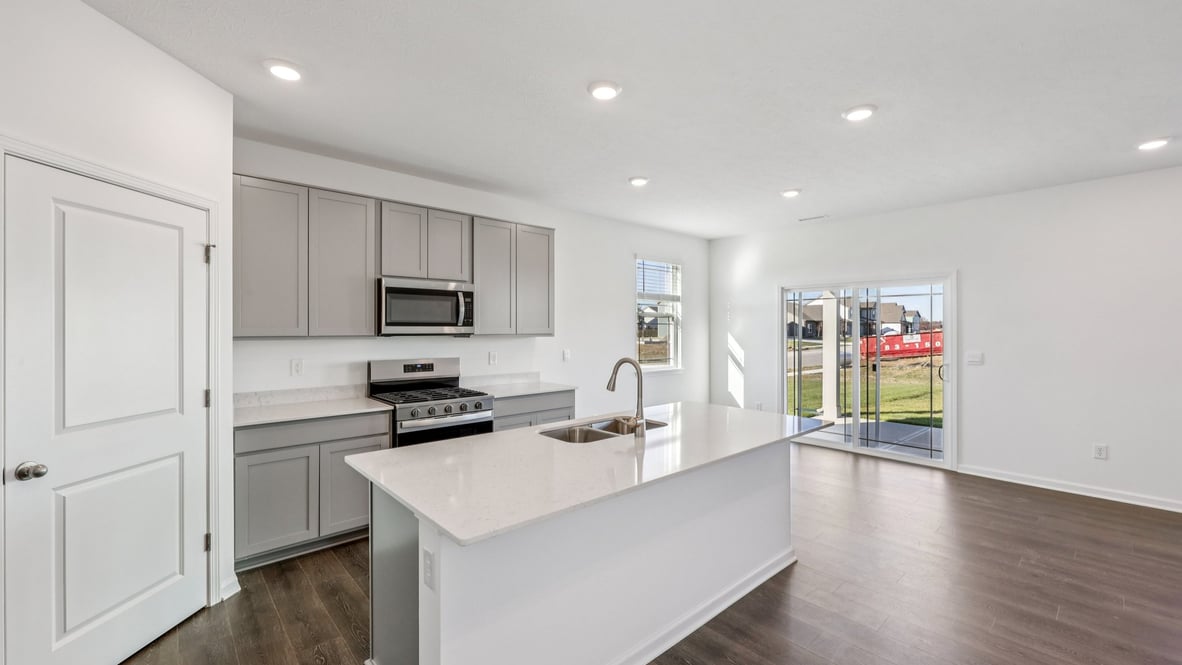 kitchen with large center island