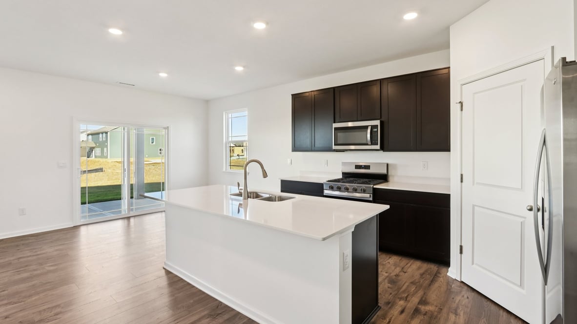 kitchen with bar seating