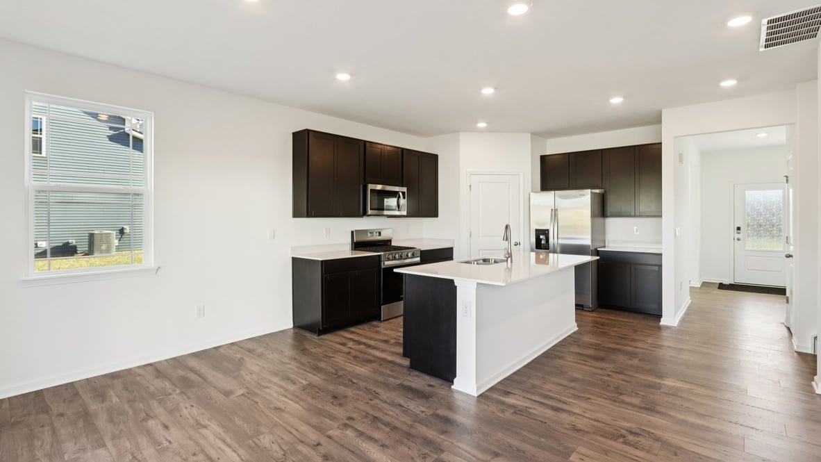 kitchen with large center island
