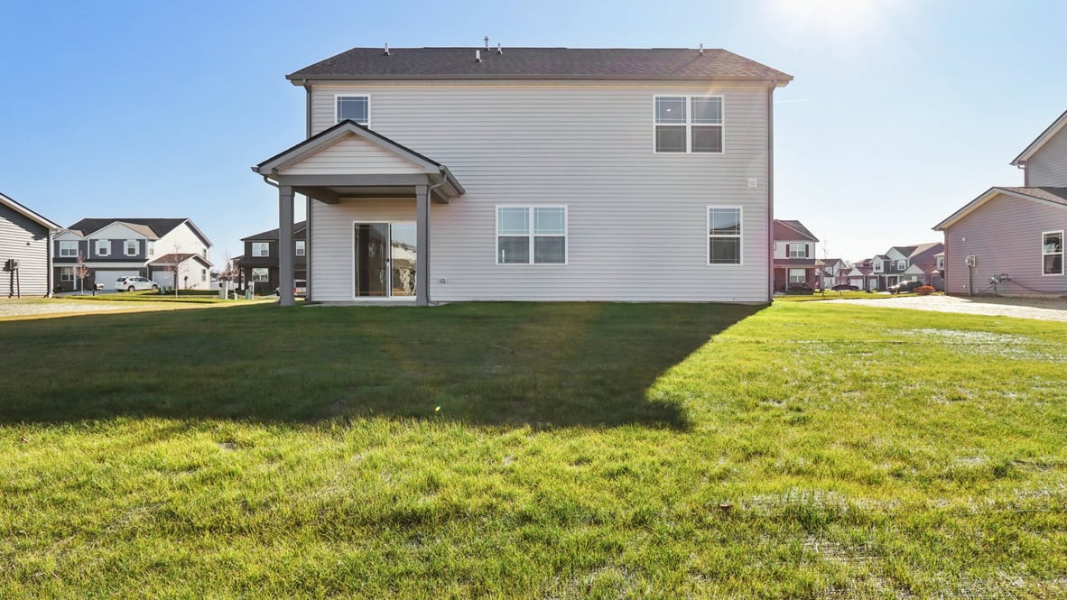 rear exterior view of the home