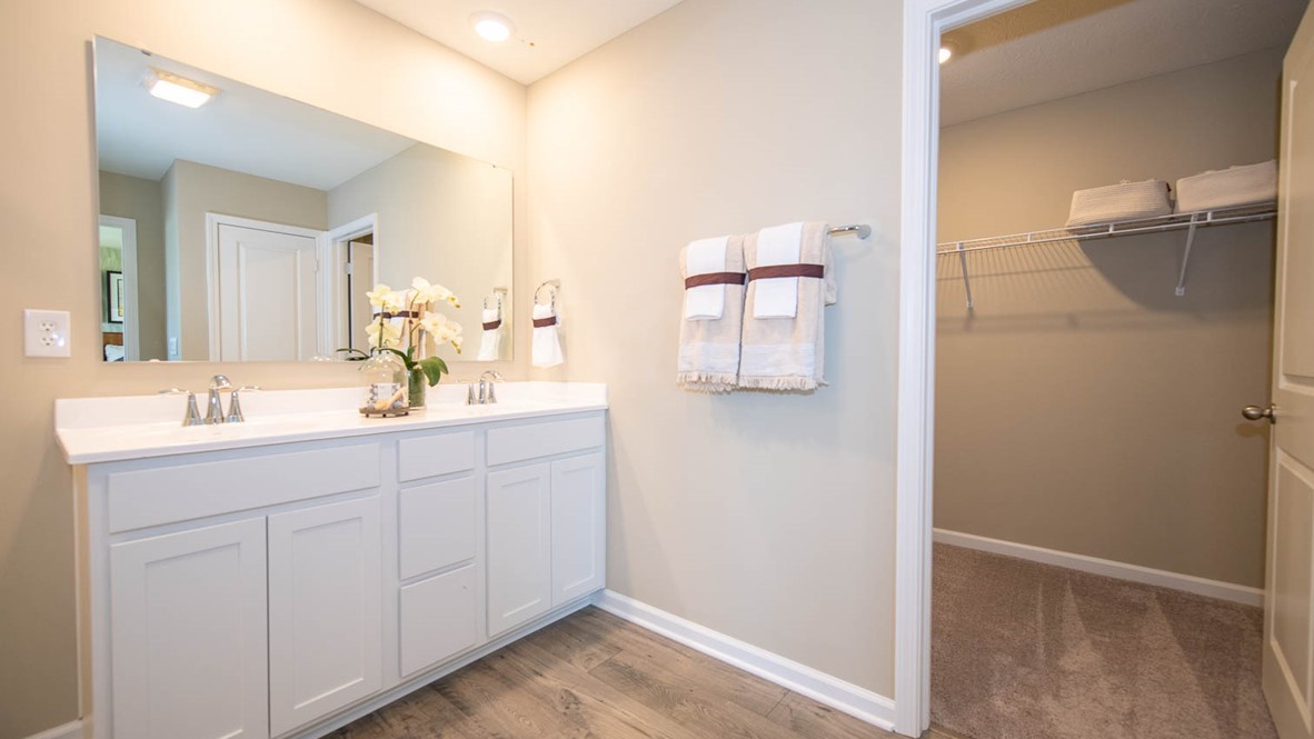 The primary bathroom includes shower and private water closet