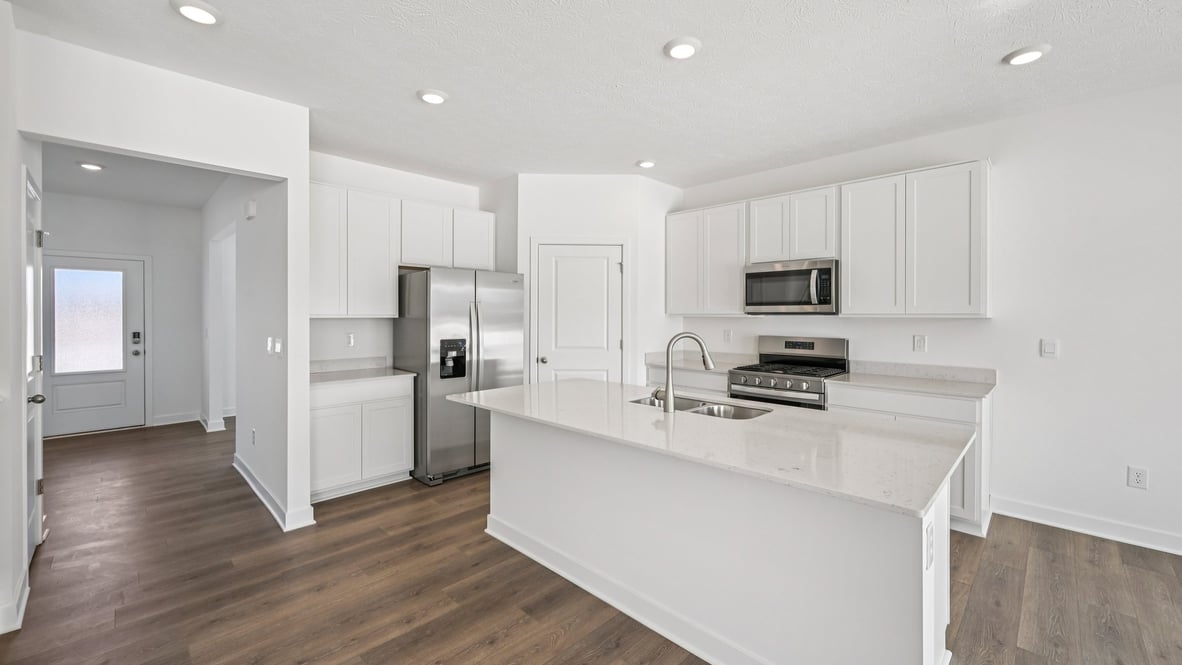 kitchen with bar seating