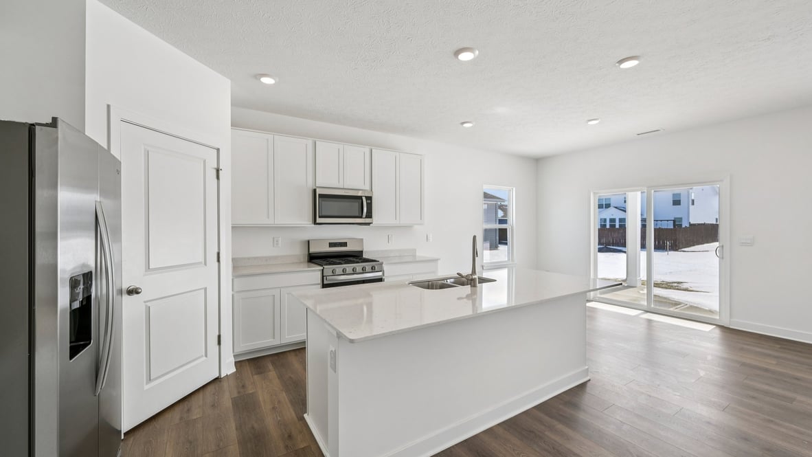 kitchen with large center island