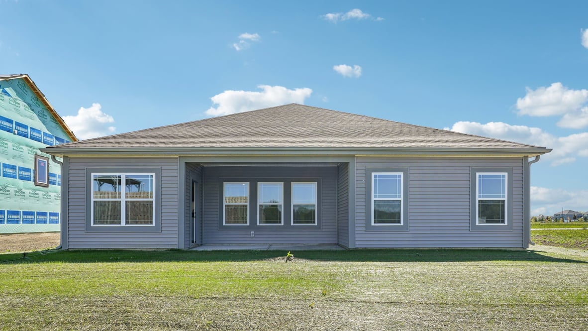 Alternate backyard angle highlighting usable green area Parkview Village