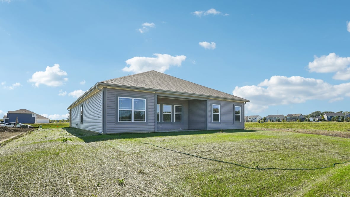Additional backyard perspective showing layout under covered patio  Parkview Village