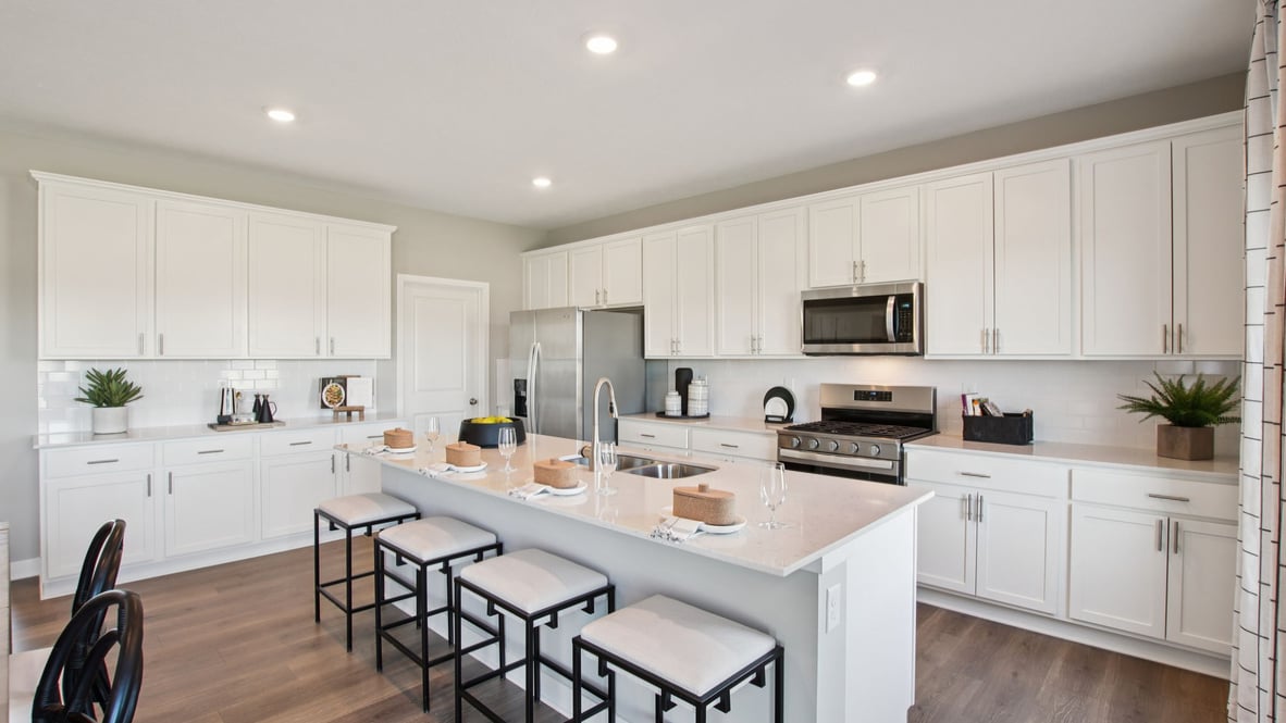 kitchen with bar seating