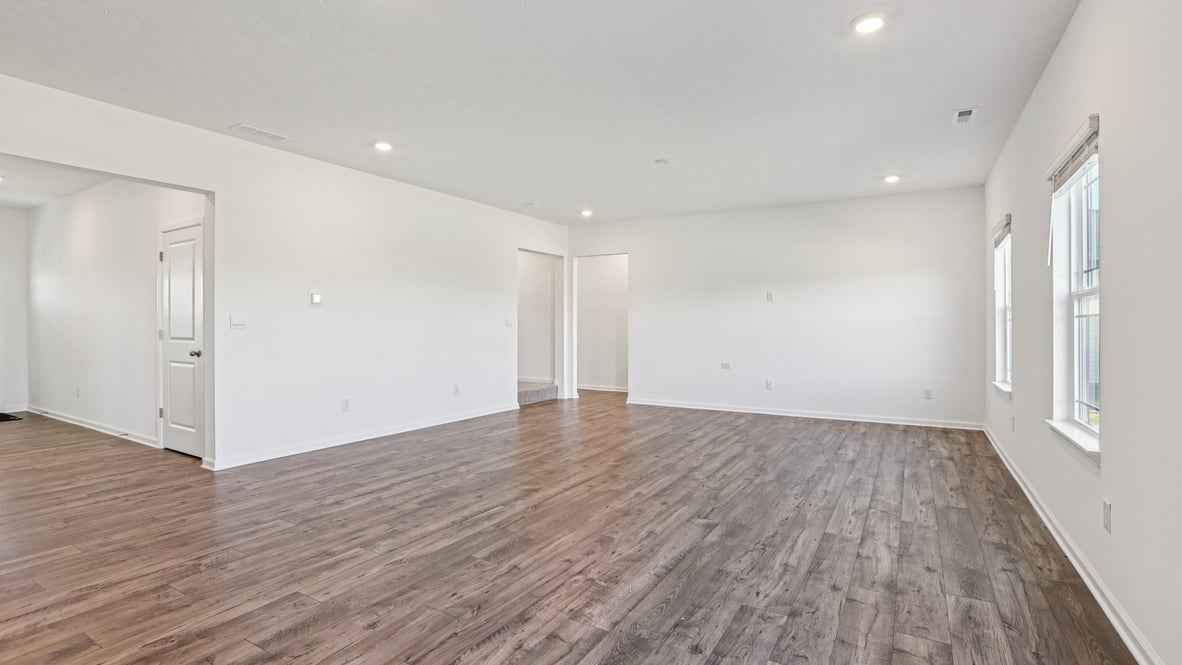 great room with large windows