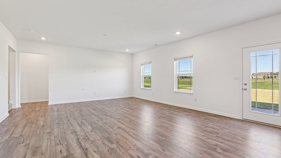 great room with large windows